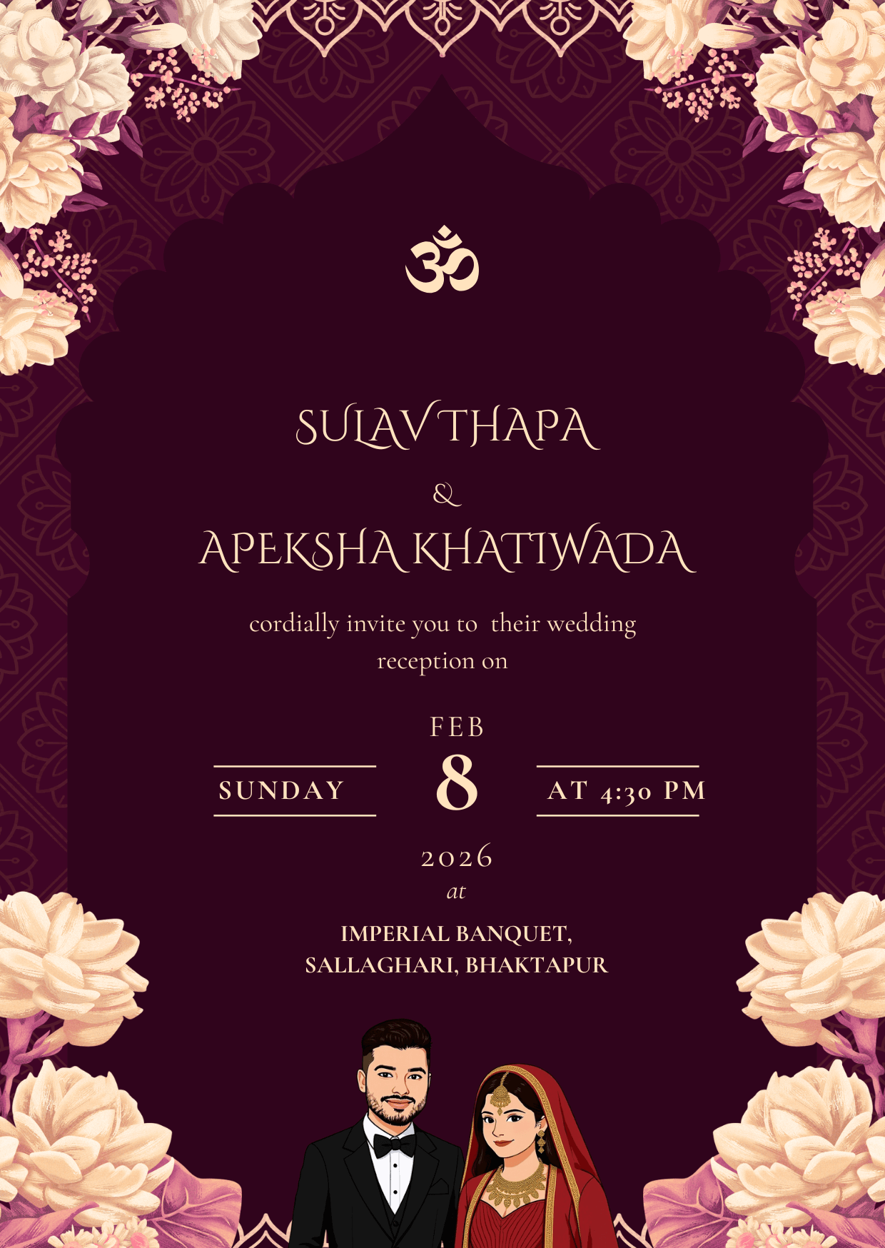 Reception invitation card