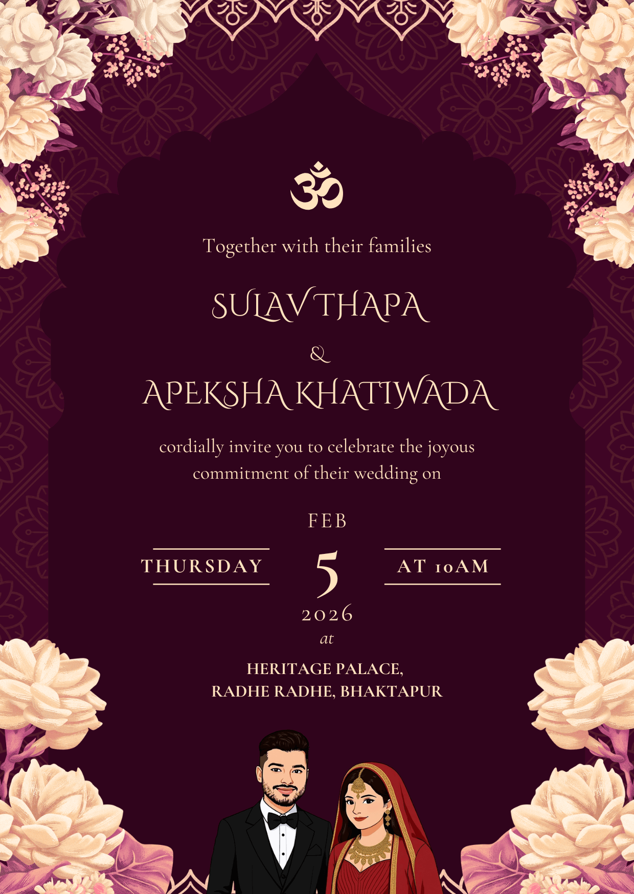 Wedding invitation card